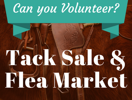 Can you Volunteer at the Tack Sale?
